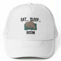 Eat Sleep BISON hats