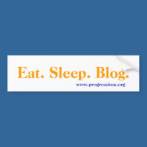 Eat. Sleep. Blog. Bumper Sticker bumper stickers