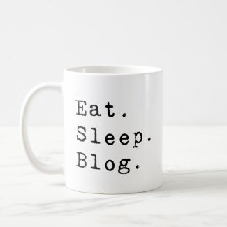 Eat Sleep Blog Classic White Coffee Mug