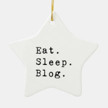 Eat Sleep Blog Ornament