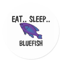 Eat Sleep BLUEFISH stickers by foodshirts Eat Sleep BLUEFISH stickers