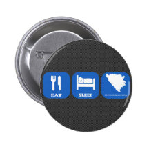 Eat Sleep Bosnia Herzegovina Buttons
