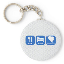 Eat Sleep Bosnia Herzegovina Keychains