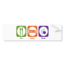 Eat Sleep Bowl bumper stickers by 1000suns Eat Sleep Bowl bumper stickers