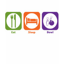 Eat Sleep Bowl t-shirts by 1000suns Eat Sleep Bowl t-shirts