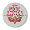 Eat Sleep Breathe Books Magnet by Jaenne Eat Sleep Breathe Books Magnet