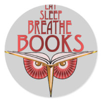 Eat Sleep Breathe Books Sticker