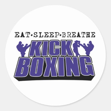 Eat Sleep Breathe Kickboxing Sticker