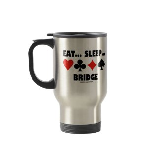 Eat... Sleep... Bridge (Bridge Humor Card Suits) mug