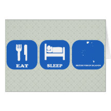 Eat Sleep British Virgin Islands Greeting Cards