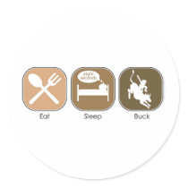 Eat Sleep Buck stickers