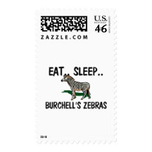 Eat Sleep BURCHELL'S ZEBRAS Stamp