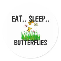 Eat Sleep BUTTERFLIES stickers by AnimalShirts Eat Sleep BUTTERFLIES stickers