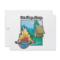Eat, Sleep, Camp invitations