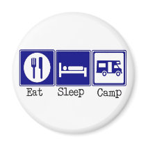 Eat. Sleep, Camp Fridge Magnets