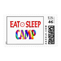Eat Sleep Camp stamps