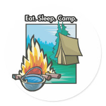 Eat, Sleep, Camp stickers