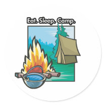 Eat, Sleep, Camp stickers