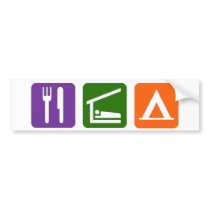 Eat Sleep Camping Bumper Stickers