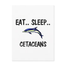 Eat Sleep CETACEANS postcards