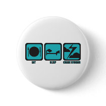 Eat Sleep Chase Storms Pinback Button