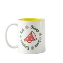 Eat Sleep Cheer Repeat Megaphone Cup mugs
