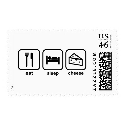Eat Sleep Cheese Stamp