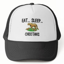 Eat Sleep CHEETAHS hats by AnimalShirts Eat Sleep CHEETAHS hats