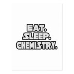 Eat Sleep Chemistry Post Card