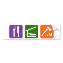 Eat Sleep Chopping Wood Bumper Stickers