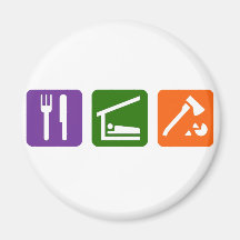 Eat Sleep Chopping Wood Magnet