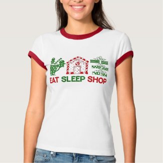 Eat Sleep Christmas Shop shirt