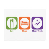 Eat Sleep Clean Teeth postcards