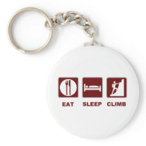 Eat Sleep Climb T-shirt and gift design Keychains