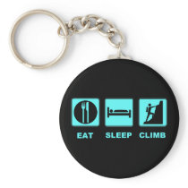 Eat Sleep Climb T-shirt and gift design Key Chain