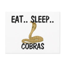 Eat Sleep COBRAS postcards by AnimalShirts Eat Sleep COBRAS postcards