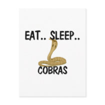 Eat Sleep COBRAS postcards by AnimalShirts Eat Sleep COBRAS postcards
