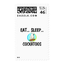 Eat Sleep COCKATOOS postage by AnimalShirts Eat Sleep COCKATOOS postage