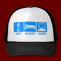 Eat Sleep Code Hat hats
