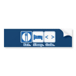 eat sleep code (html) bumper sticker
