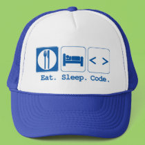 eat sleep code (html) hats by geekme eat sleep code (html) hats