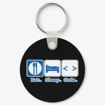 eat sleep code (html) keychains by geekme eat sleep code (html) keychains