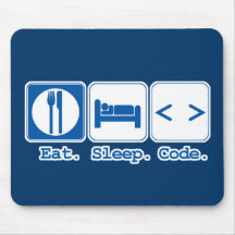eat sleep code (html) mouse mats