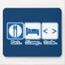 eat sleep code (html) mouse mats