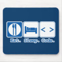 eat sleep code (html) mousepads by geekme eat sleep code (html) mousepads