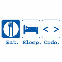 eat sleep code (html) photo cut out
