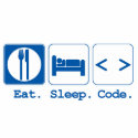 eat sleep code (html) photo sculptures