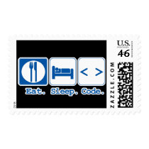 eat sleep code (html) postage by geekme eat sleep code (html) postage