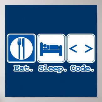 eat sleep code (html) posters