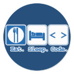 eat sleep code (html) stickers